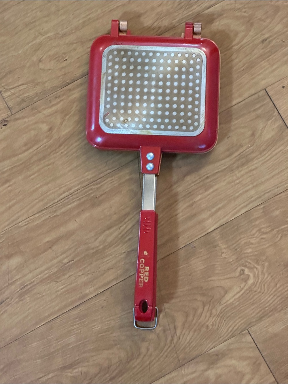 Red Copper stovetop Panini Grill